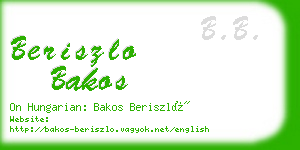 beriszlo bakos business card
